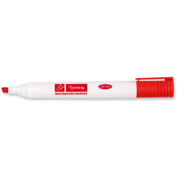 Lyreco Whiteboard Markers Chisel Red - Pack Of 10