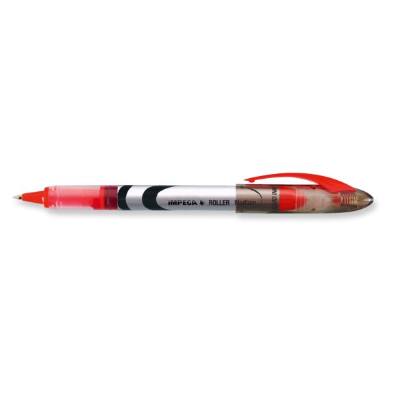 Lyreco Liquid Ink Rollerball Pen Medium Red - Pack Of 12