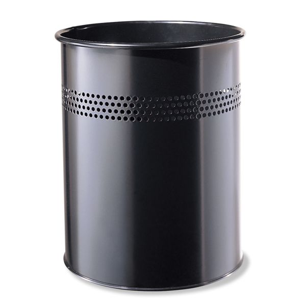Twinco Metal Waste Bin 14 Litre Black