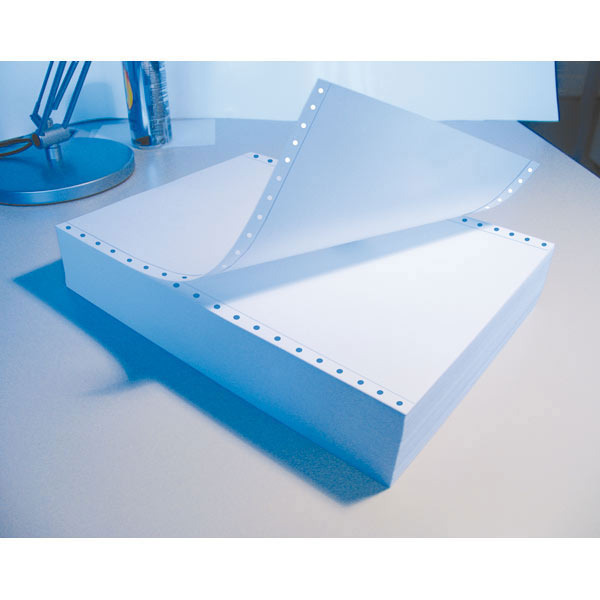 Caja 2500 hojas papel listado 70g/m2 fondo blanco microcorte. Dim:240 x 297mm.