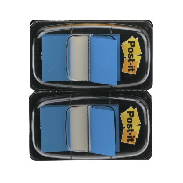 Post-It Index Dual Pack 25 X 44mm Blue - 2 Dispensers of 50