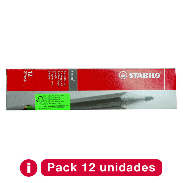 Graphite Pencil - STABILO GREENgraph Eraser Tip HB FSC Box of 12