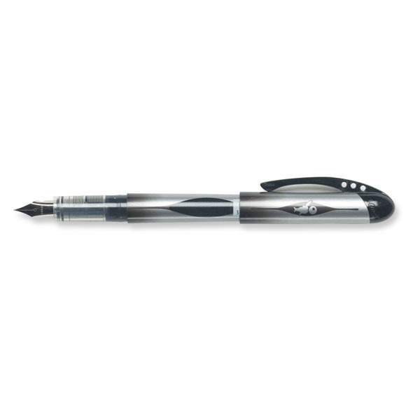 Pluma desechable BIC color negro.