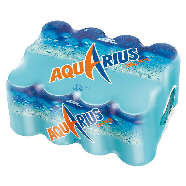 Pack de 24 latas de AQUARIUS naranja 33 cl