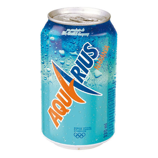 Pack de 24 latas de AQUARIUS naranja 33 cl