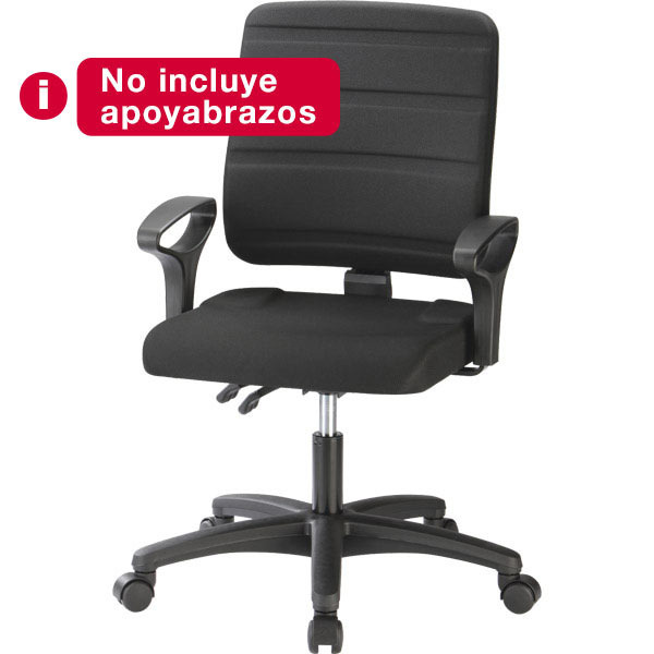 YOUROPE 4401 MEDIUM BACK OPERATORS CHAIR BLACK - ARMS NOT INCLUDED