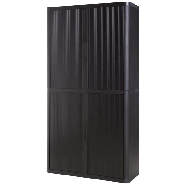 Paperflow EasyOffice Tambour Cupboard 2043 X 1100 X 415mm Black/Black