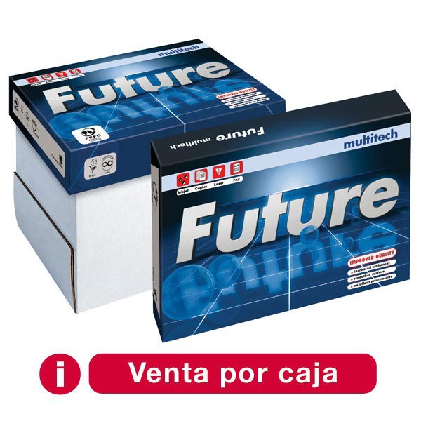 TEST2 Caja de 5 paquetes 500 hojas papel FUTURE Multitech A4 de 70g/m2 blanco