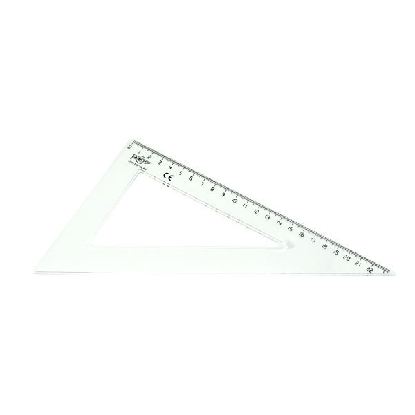 FAIBO SQUARE RULER PLASTIC 25CM