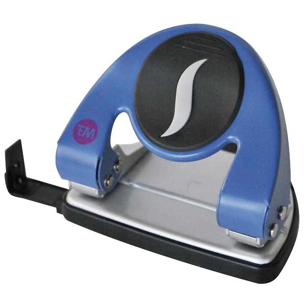 TEAM 2-HOLE PAPER PUNCH 20ST BLUE