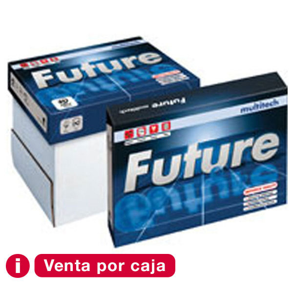 Caja de 5 paquetes 500 hojas papel FUTURE Multitech A4 80g/m2 blanco