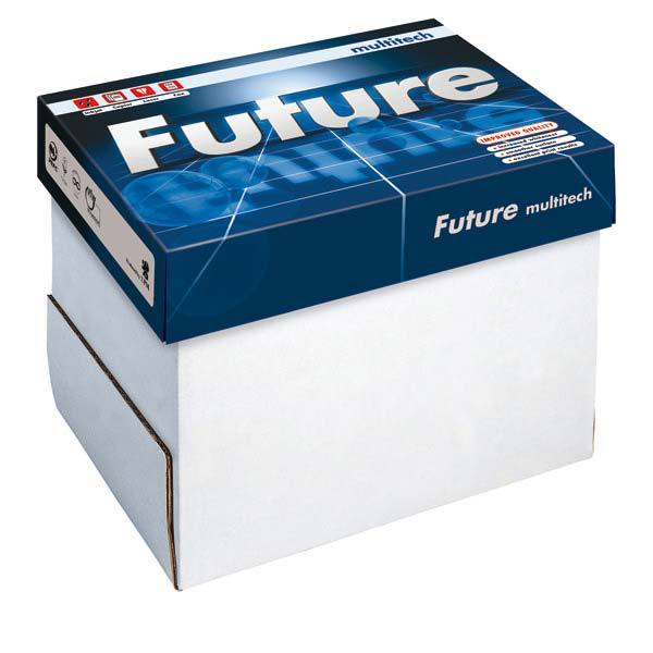 Caja de 5 paquetes 500 hojas papel FUTURE Multitech A4 80g/m2 blanco