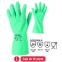 Ansell Sol-Vex 37-675 Nbr Chemical Gloves Green Size 8 - 1 Pair