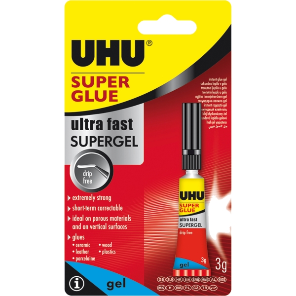 Klej w tubce UHU Super Power Gel, 3 g