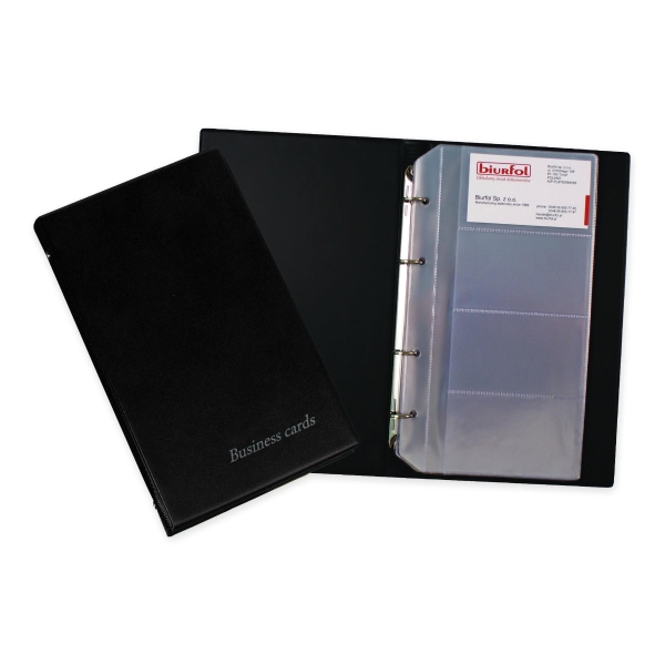 BUSINESS CARD FILE 200 BLACK