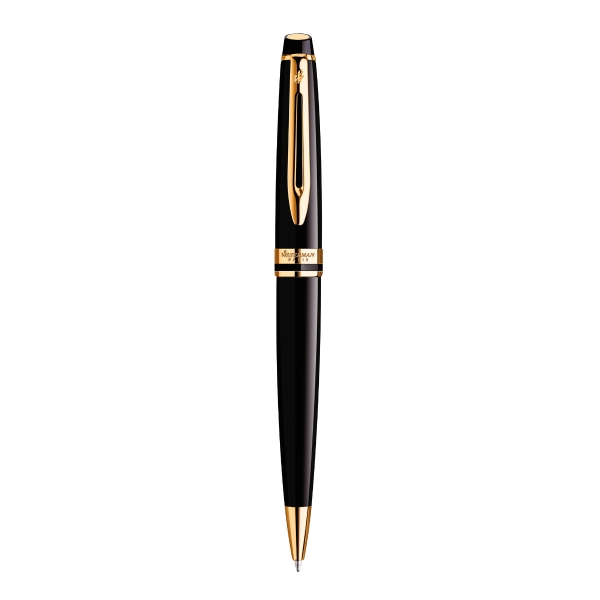 Długopis WATERMAN Expert GT, czarny ze złotym wykończeniem, w etui