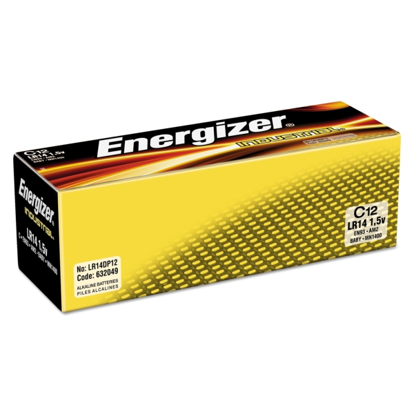 Baterie alkaliczne ENERGIZER® Industrial LR14/C, w opakowaniu 12 sztuk