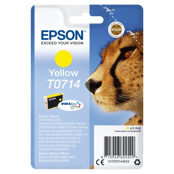 Epson T071 Inkjet Cartridge D78/Dx4000 Yellow