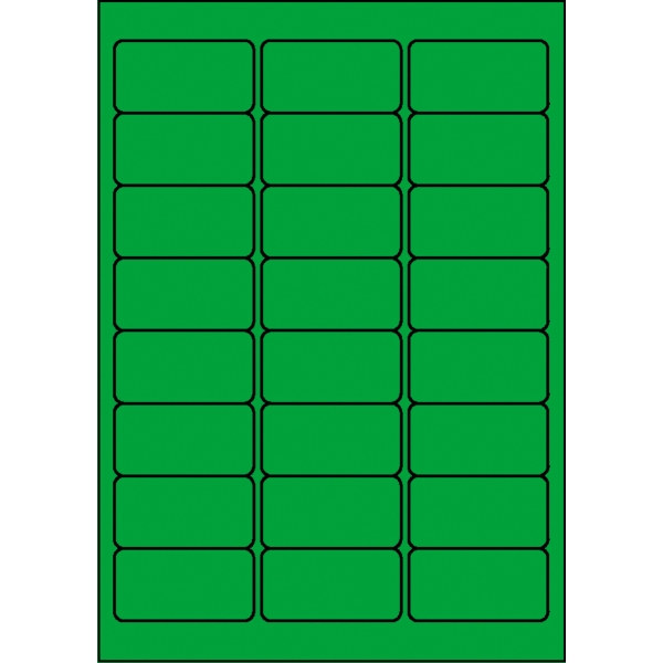 Etykiety kolorowe AVERY ZWECKFORM 63,5x33,9 mm, zielone w opakowaniu 480 etykiet