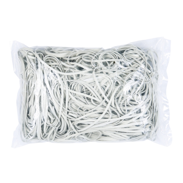 BX 1KG RUBBER BAND 100MM 160X1.3X4MM WH