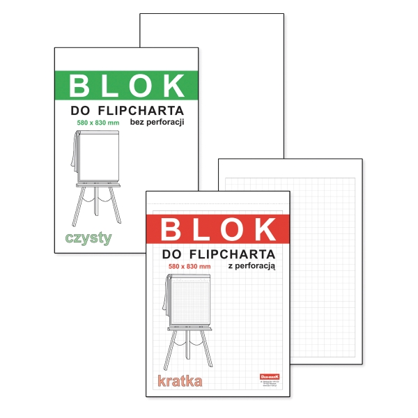 Blok do flipcharta DAN-MARK A1, gładki, 20 kartek