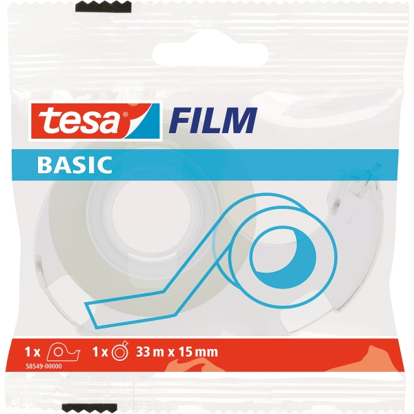 Podajnik kieszonkowy TESA Film Basic z taśmą matową 10 m x 15 mm