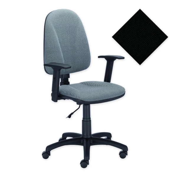 LYRECO PREMIUM CHAIR ADJ ARMREST BLK