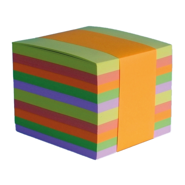 PAPER CUBE 8.5X8.5X7CM MULTICOLOUR