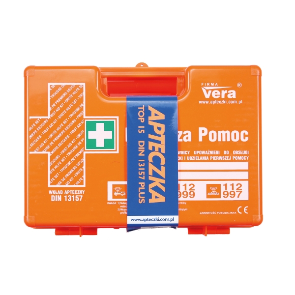 Apteczka VERA TOP 15 PLUS, DIN 13157, w walizce z ABS