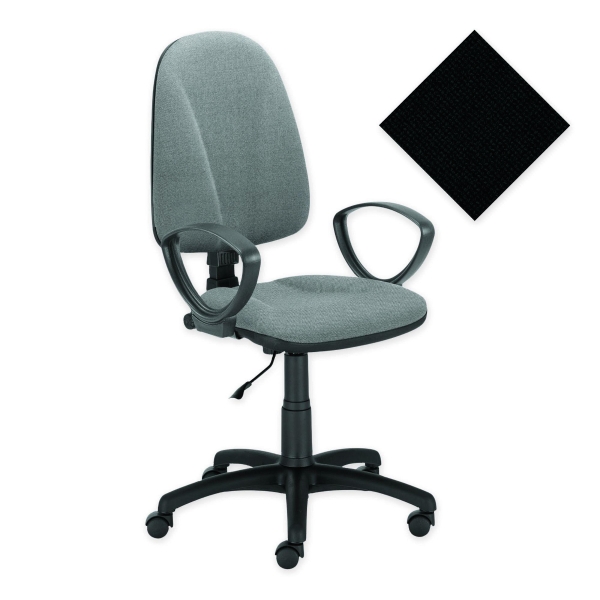 PREMIUM ERGO CHAIR FIXED ARMRESTS BLACK