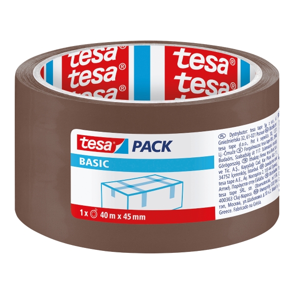 TESA PACK TAPE PP ACRYL 45MMX40M TRANSP