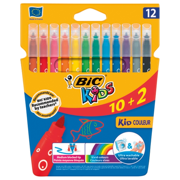 Etui 12 Flamastrów BIC Kid Couleur