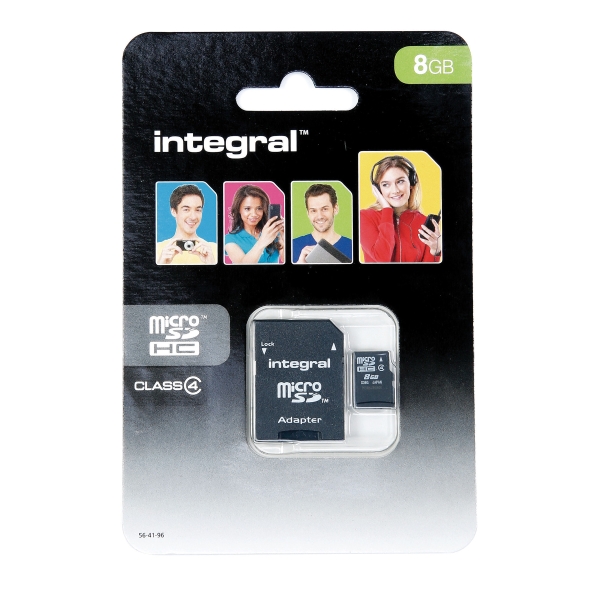 karta pamięci INTEGRAL SDHC, 8 GB, CLASS4+