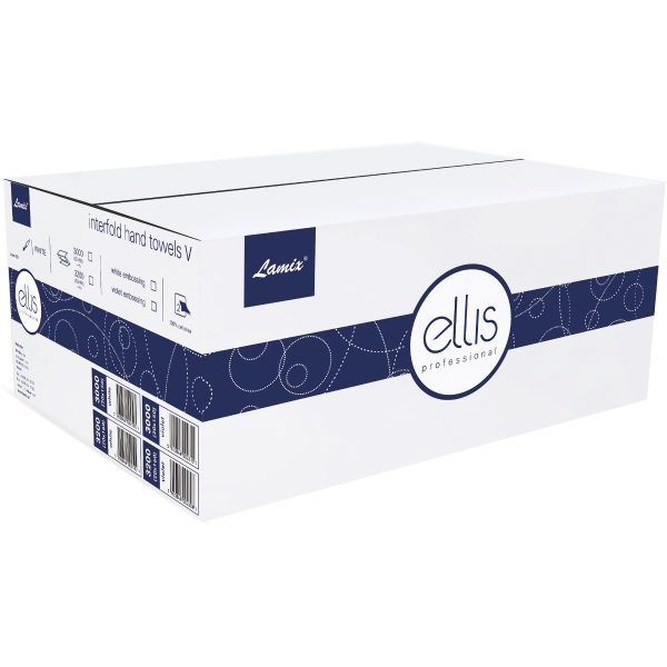 Ręcznik papierowy ELLIS PROFESSIONAL, biały, 20 x 150 listków