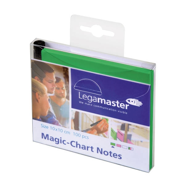 BX100 LEGAMASTER MAGIC NOTES 10X10CM GN