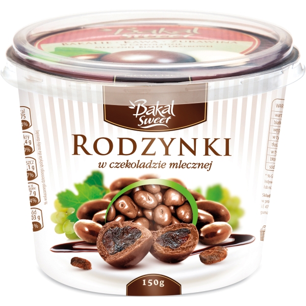 Rodzynki BAKAL SWEET w czekoladzie mlecznej, 150 g