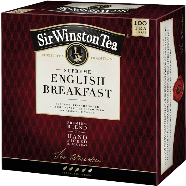 Herbata czarna SIR WINSTON English Breakfast, 100 torebek