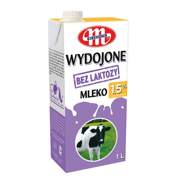 Mleko WYDOJONE UHT, bez laktozy 1,5, 1 l