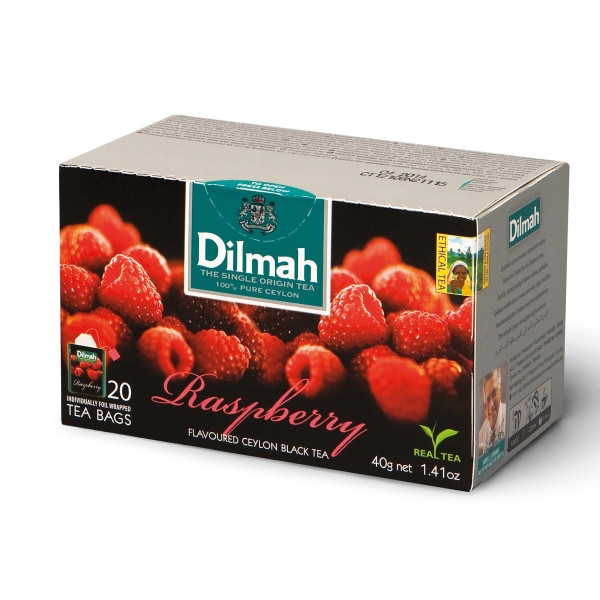 PK20 DILMAH RASPBERRY BLACK TEA ENV