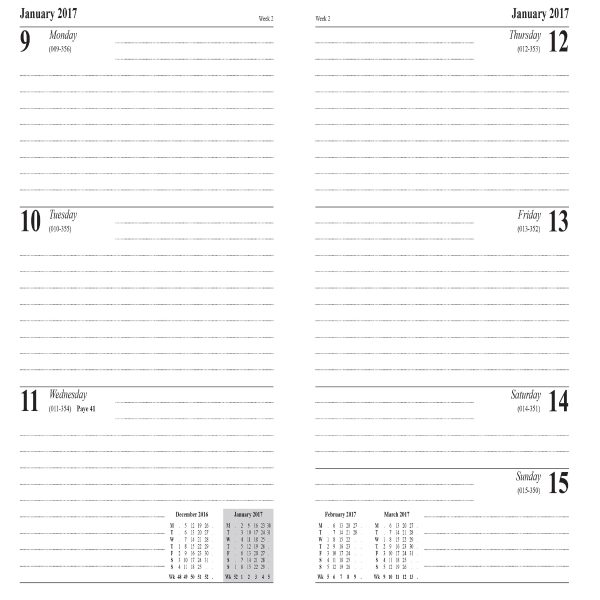 LYRECO A5 DESK DIARY BLUE - WEEK TO VIEW
