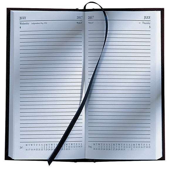 COLLINS A4 DESK DIARY BLACK - PAGE A DAY