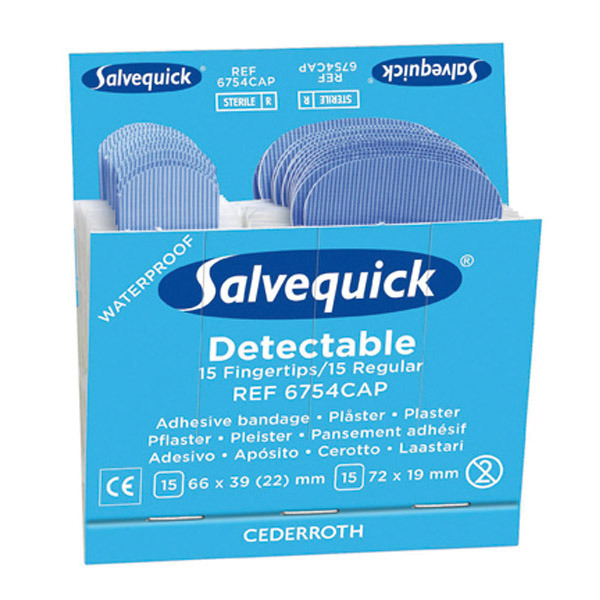 SALVEQUICK 6754 CAP BLUE PLASTER