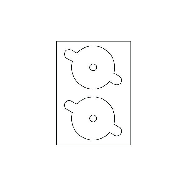 CD/DVD-Etiketten Avery Zweckform L7676, Ø 117mm, weiß, 25 Blatt/50 Stück