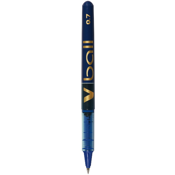 Pilot V-Ball Roller Ball Blue Pens 0.5mm Line Width - Box of 12