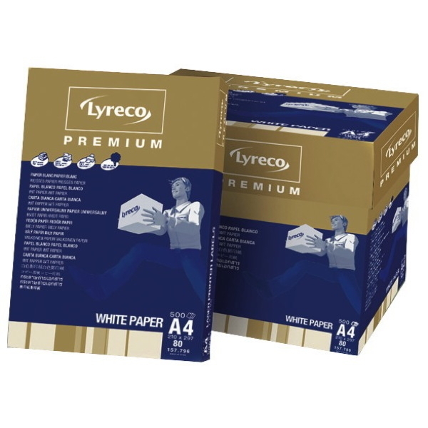Kopierpapier Lyreco Premium, A4, 80g, weiß, 500 Blatt