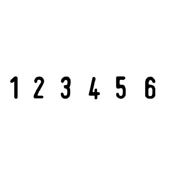 Ziffernbänderstempel Trodat Printy 4846, 6 Bänder, Schrifthöhe: 4mm, selbstfärb.