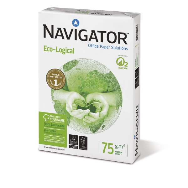 Navigator Eco Paper A4 75 Gram White - Box of 5 Reams (2500 Sheets)