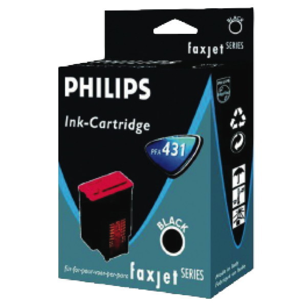 Fax-Tintenpatrone Philips PFA-431, Reichweite: 500 Seiten, schwarz