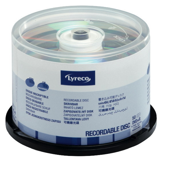 DVD+R Lyreco 4,7GB, Schreibgeschwindigkeit: 16x, Spindel, 50 Stück