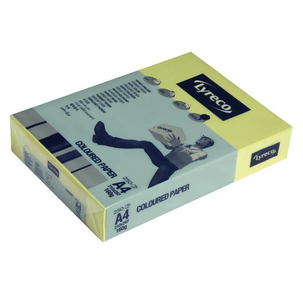 Lyreco Card A4 160gsm Canary - Pack of 250 Sheets